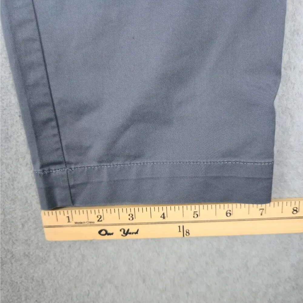 Banana Republic Mens 35x32 Gray Slim Fit Flat Front Chino Pants